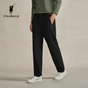 商务休闲直筒百搭加绒长裤 POLOWALK男式 新品 2025秋冬裤 子 休闲裤