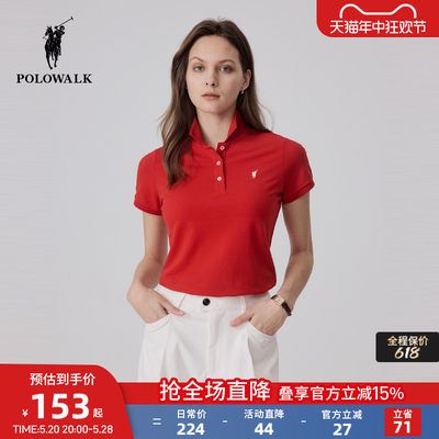 夏季短袖显瘦透气t恤女士POLO衫