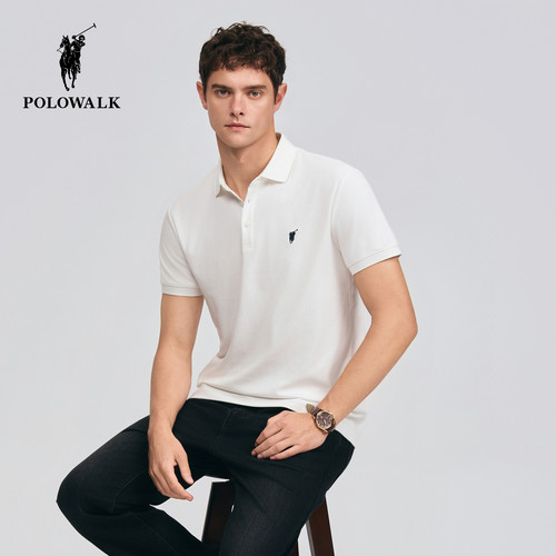 POLOWALK男式短袖POLO衫2026夏季新品简约商务休闲男装短袖上衣