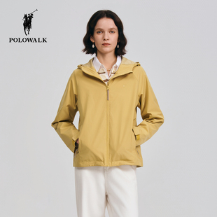 简约户外百搭通勤休闲女装 新品 连帽外套 外套2026春季 POLOWALK女式