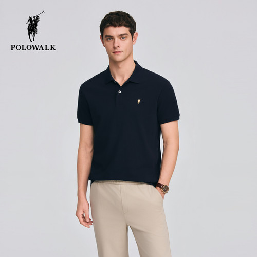 夏季polo衫100%棉亲肤简约短袖