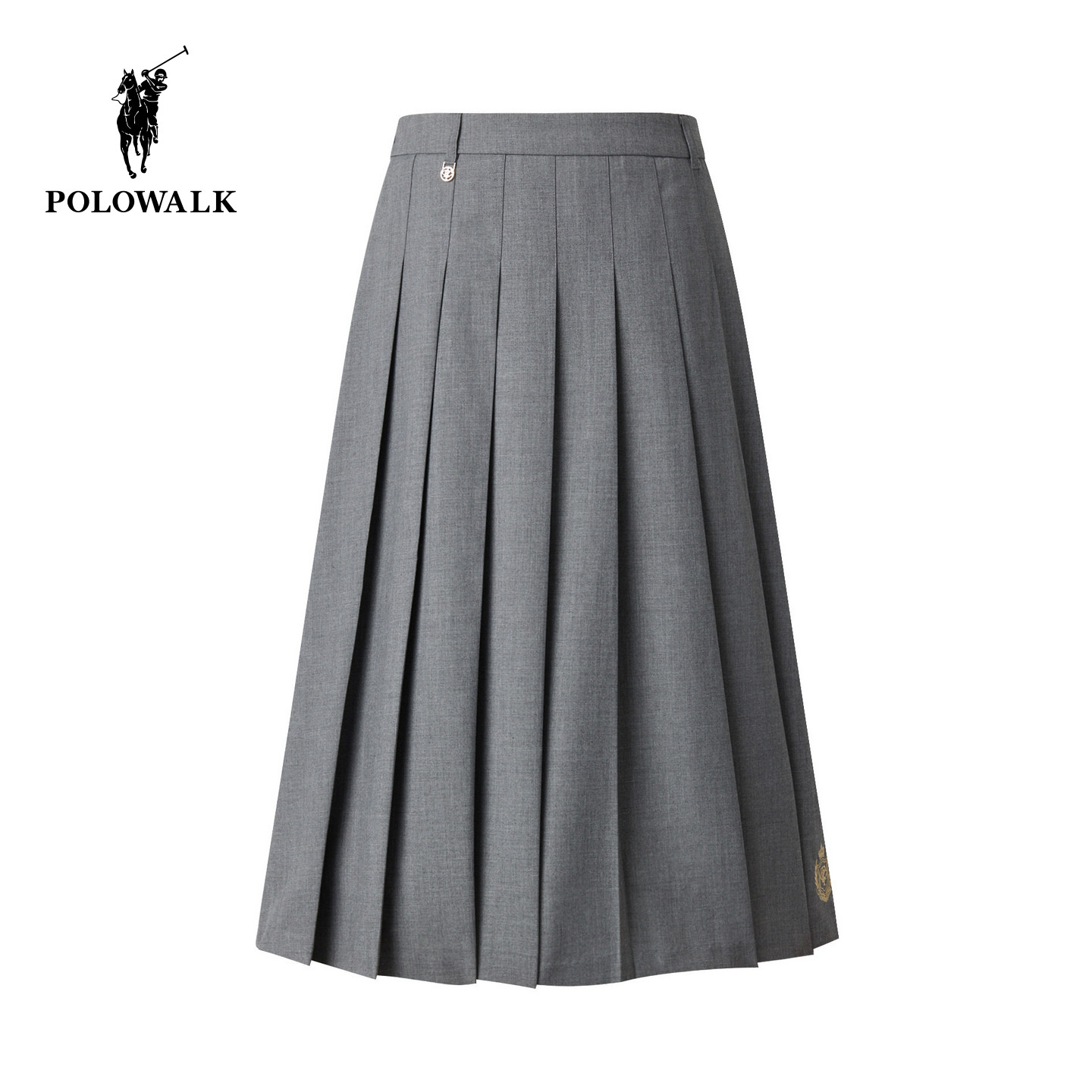 POLOWALK女式半裙2026春夏裤新品时尚A字百褶遮胯显瘦半身裙