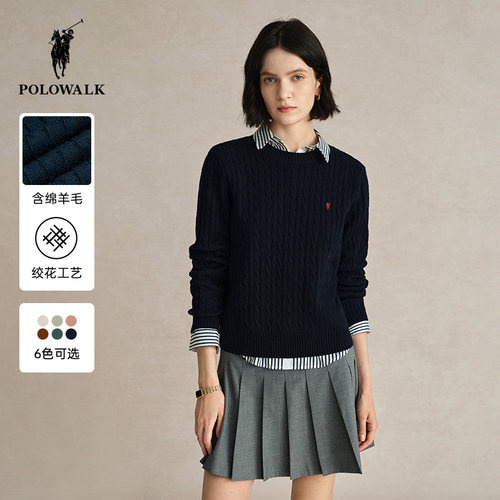 POLOWALK女士长袖针织衫