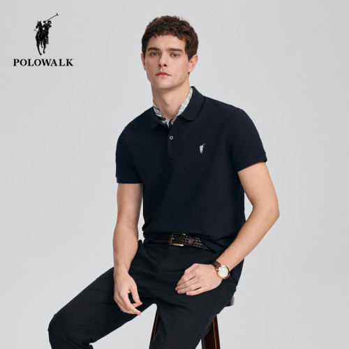 POLOWALK男式短袖POLO衫夏季新品轻薄商务上衣休闲翻领半袖