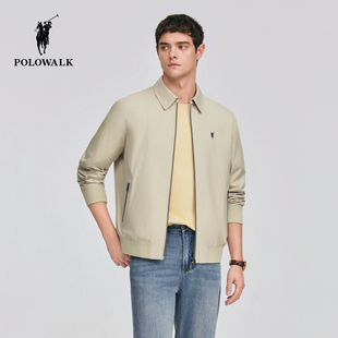 翻领经典 POLOWALK男式 男装 新品 通勤休闲夹克拉链外套 夹克2026春季