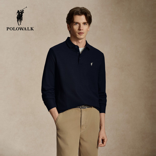 【7A抗菌】POLOWALK长袖POLO衫男