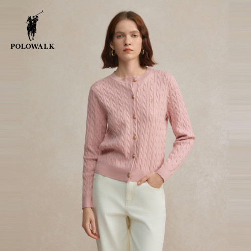 POLOWALK针织开衫外套女2026新款