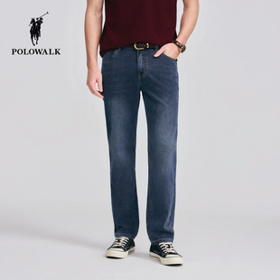 新品 2026春夏裤 男装 经典 POLOWALK男式 直筒复古休闲牛仔长裤 牛仔裤