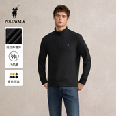 新品 商务风立领百搭上衣 长袖 T恤2025冬季 7A抗菌 POLOWALK男式