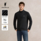 新品 商务风立领百搭上衣 长袖 T恤2025冬季 7A抗菌 POLOWALK男式