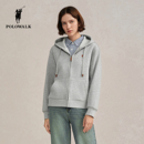 简约百搭休闲连帽加绒保暖女装 新品 外套 卫衣2025冬季 POLOWALK女式