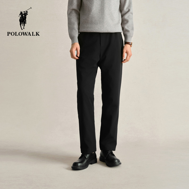 [鹅绒]POLOWALK男士加绒休闲裤秋冬季新款休闲时尚直筒羽绒