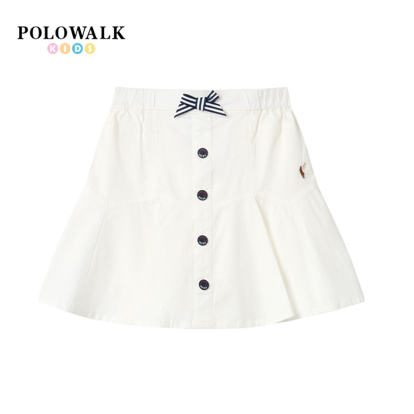 POLOWALK女童印绣花半裙