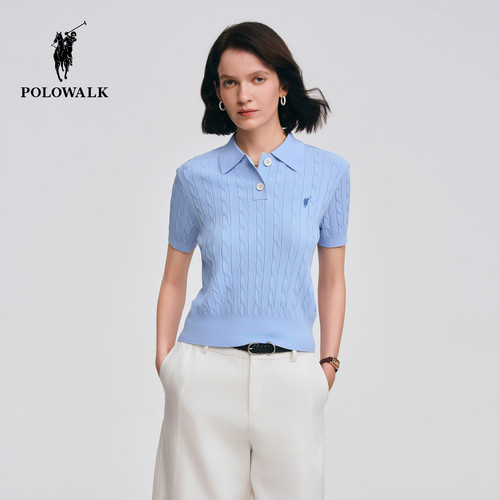 POLOWALK女式短袖针织衫