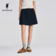 POLOWALK女式 学院风刺绣百褶A字半身短裙 经典 半裙2026春夏裤 新品