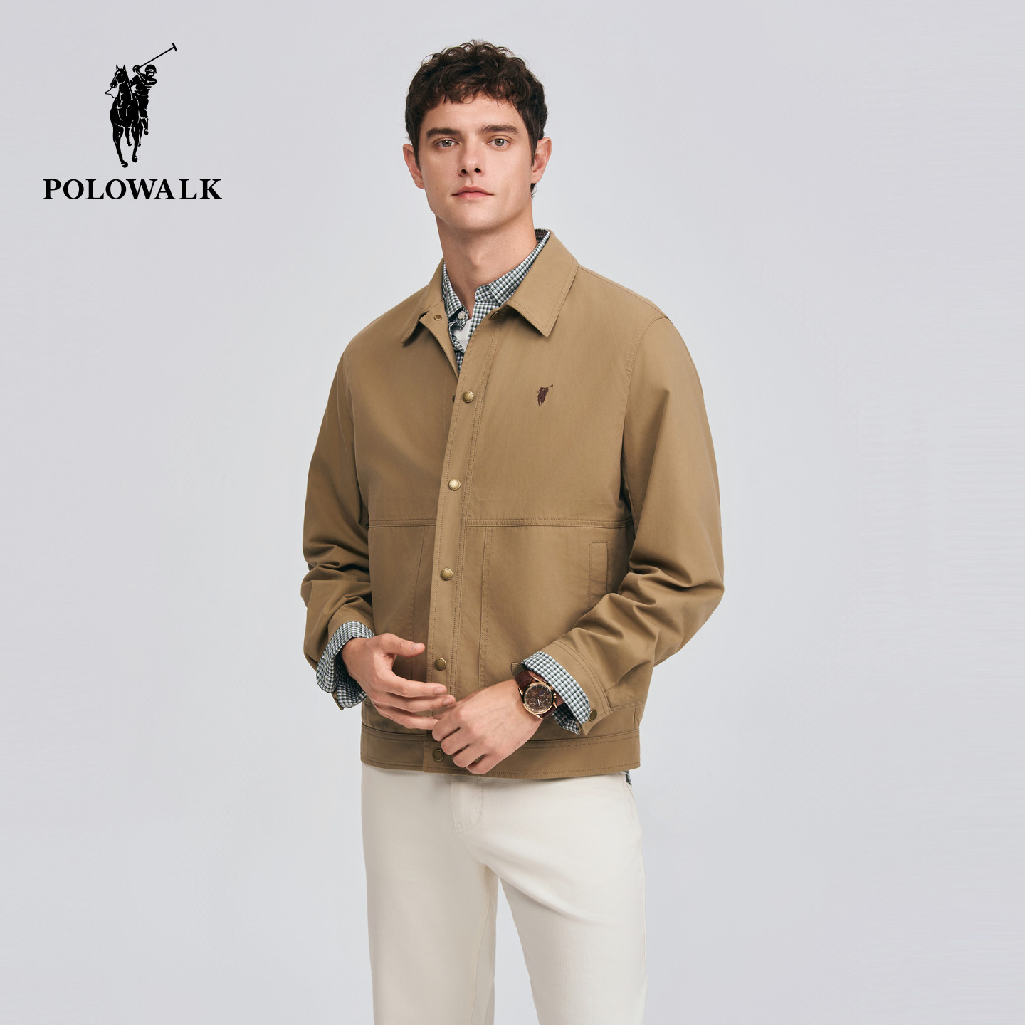 POLOWALK男式净色外套
