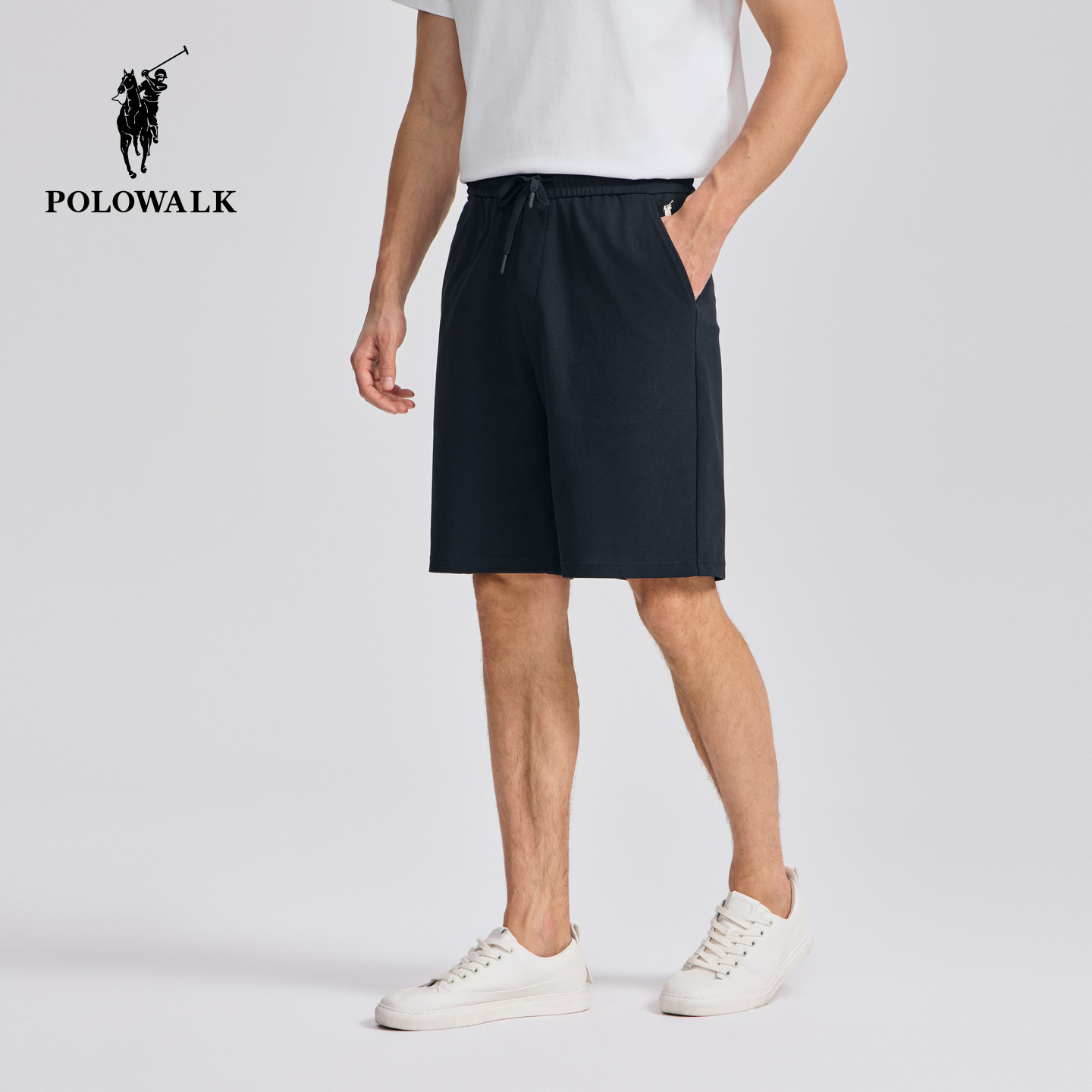 POLOWALK通勤爆款抽绳男士短裤图片