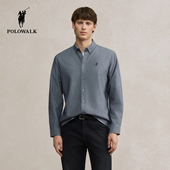 长袖 简约商务风通勤长袖 衬衫 POLOWALK男式 2026春季 新品 衬衣男装