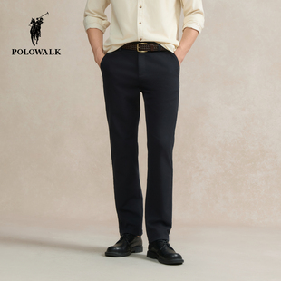 休闲裤 子男式 2025秋冬裤 商务直筒日常通勤加绒裤 新品 POLOWALK男装