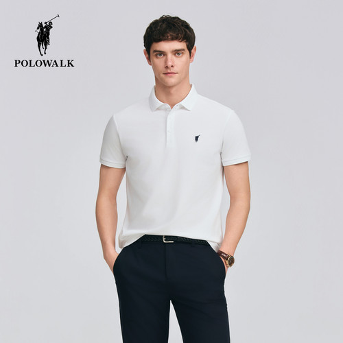 【凉感+防晒】POLOWALK男式短袖POLO衫26夏新品简约休闲T恤POLO衫