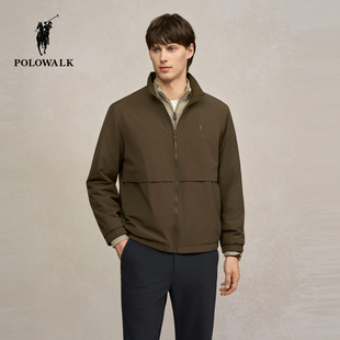 【两面穿】POLOWALK男式夹克2025冬季新品复古风百搭立领男装外套