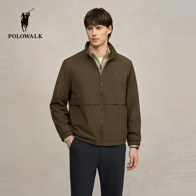 【两面穿】POLOWALK男式夹克2025冬季新品复古风百搭立领男装外套