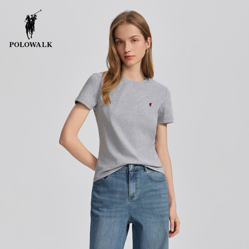 POLOWALK女式短袖圆领T恤