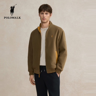 新品 夹克2025冬季 POLOWALK男式 潮流百搭通勤立领外套男 两面穿