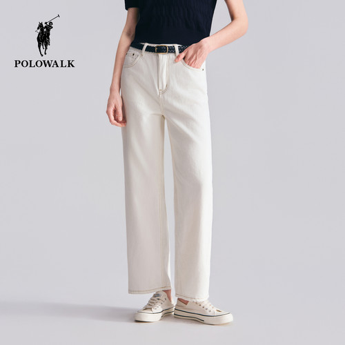 polowalk直筒裤百搭女式牛仔裤