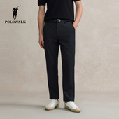加绒休闲裤 2025秋冬裤 新品 POLOWALK男式 商务通勤直筒休闲长裤