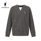 时尚 POLOWALK男式 拼接领休闲百搭套头上衣 新品 男装 针织衫 2025秋季