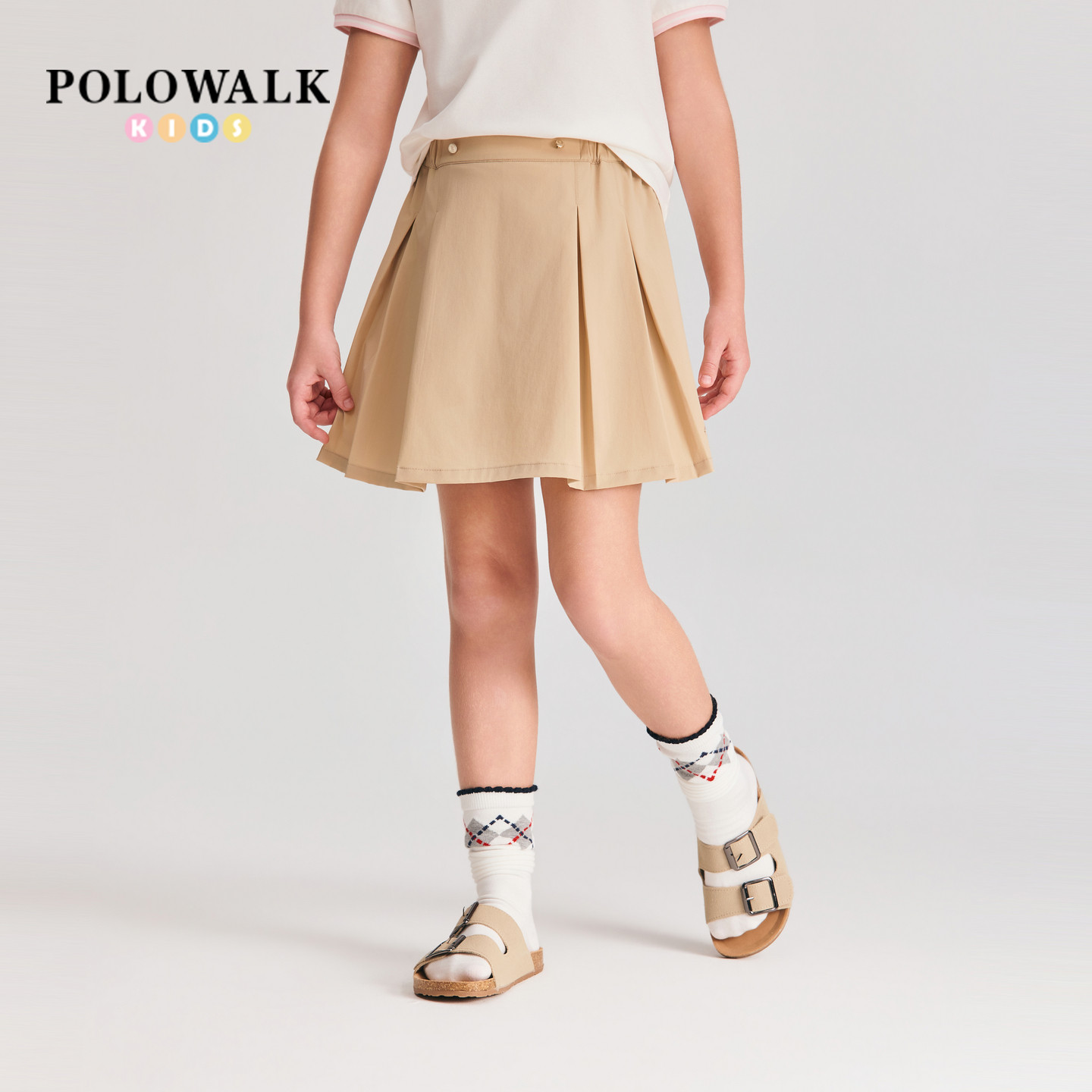 POLOWALK女童净色裙裤图片