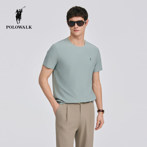 POLOWALK新款男士简约短袖上衣