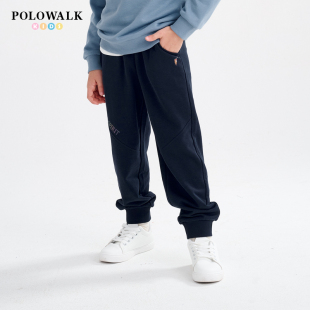 休闲卫裤 POLOWALK童装 男童小毛圈运动美式 春秋新款 束脚 新品