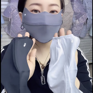 2025新款 高颜值可水洗亲肤透气 高颜值加大冰丝立体防晒口罩女款
