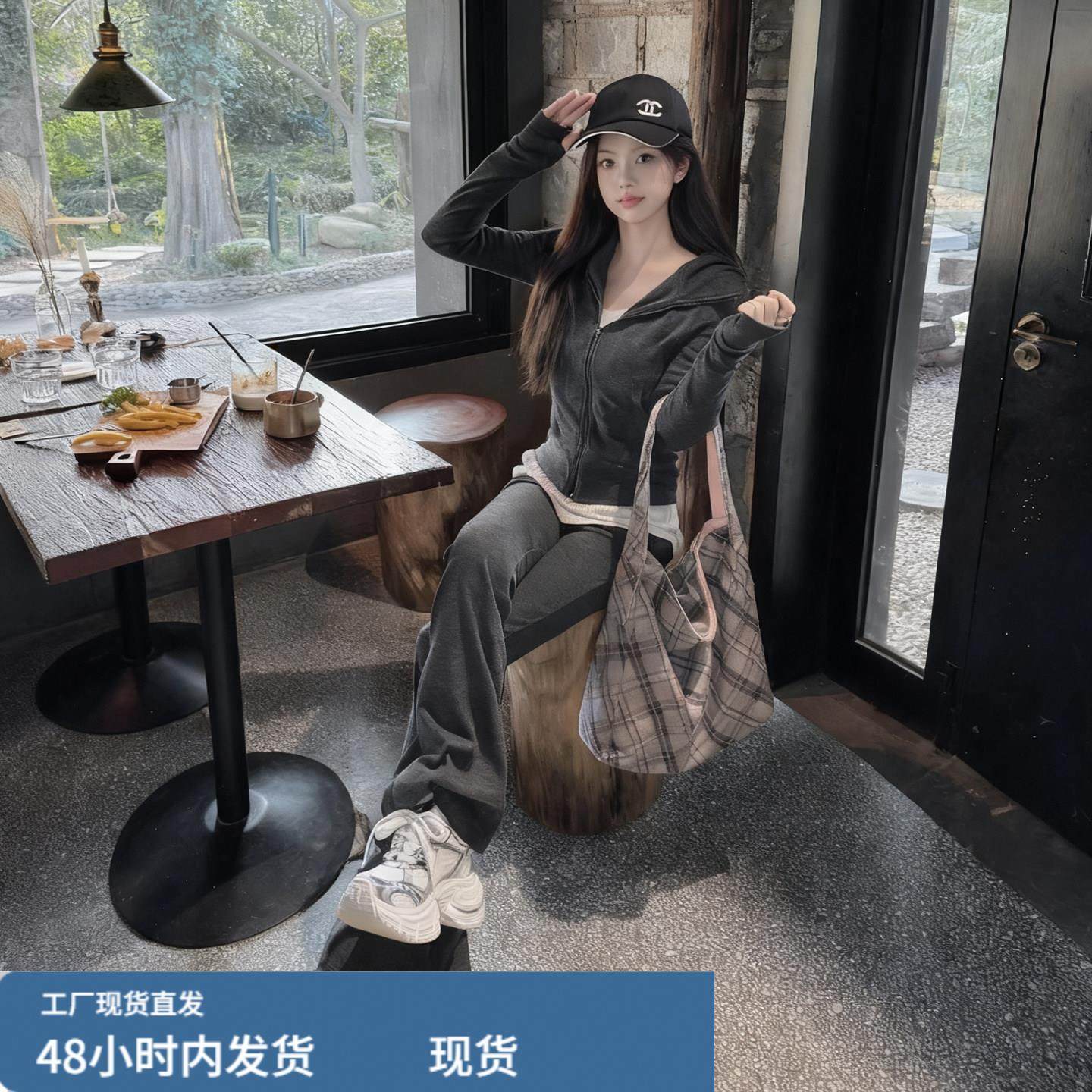 巨好看的早秋一整套修身显瘦减龄超火运动休闲卫衣阔腿裤两件套女,运动/瑜伽/健身/球迷用品,广场舞套装,淘宝优惠券,粉丝福利购,淘宝优惠卷