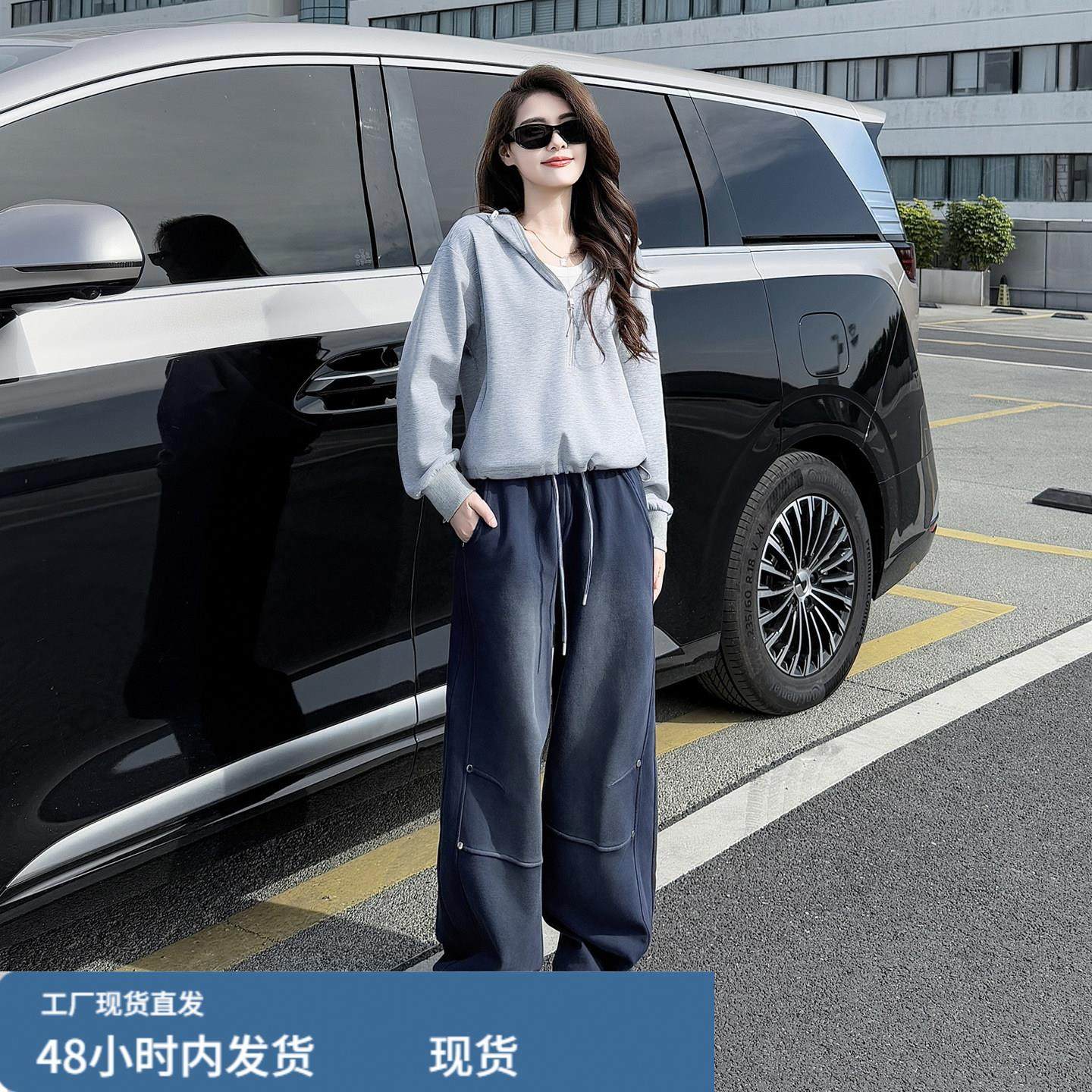 韩式搭配一整套秋冬装宽松减龄慵懒风卫衣阔腿裤运动休闲两件套女,运动/瑜伽/健身/球迷用品,广场舞套装,淘宝优惠券,粉丝福利购,淘宝优惠卷