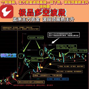 主力资金进出点一目了然波段顶底抓主升浪利器通达信指标选股套装