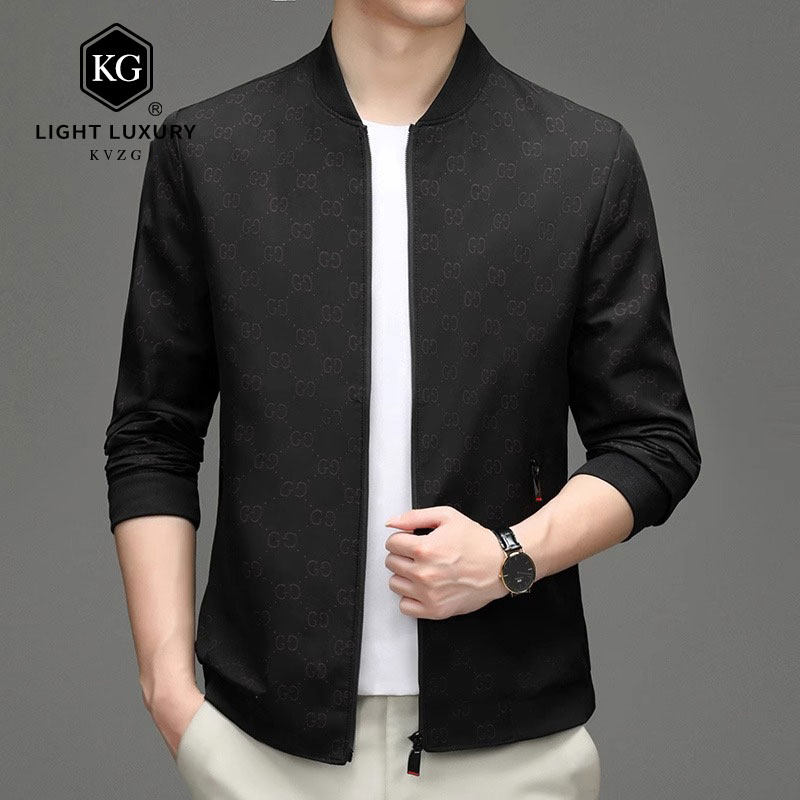 2025春季新款外套男薄款中年男士爸爸装夹克衫拉链休闲立领棒球服