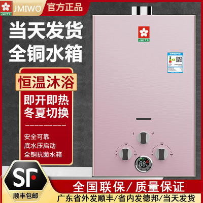 燃气热水器煤气液化气16升天然气老式电池低水压强排洗澡家用