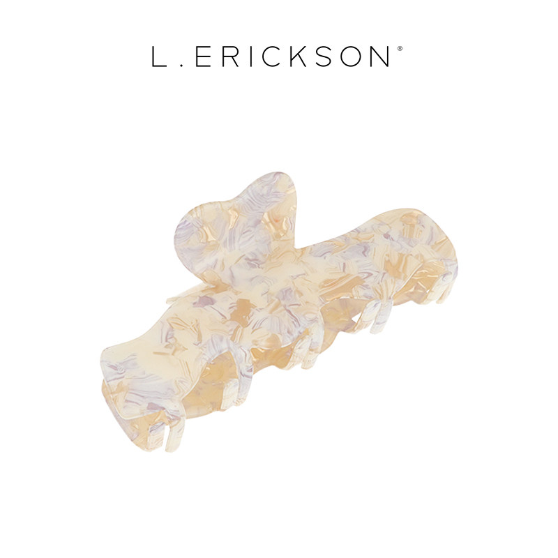 【圣诞礼物】L. ERICKSON/莱丽克森 长形花朵抓夹 紫丁香