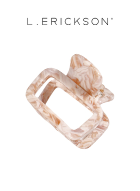 L. ERICKSON/莱丽克森简约方形抓夹 醋酸材质抓力强