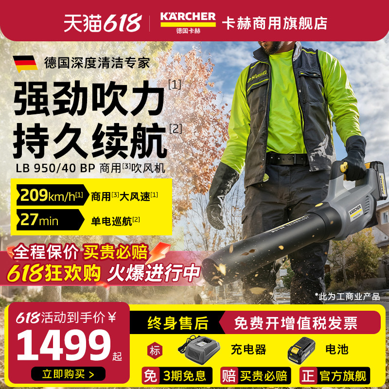 德国卡赫落叶吹风机吹雪机大功率吹叶机吹尘机工业用LB950/40BP