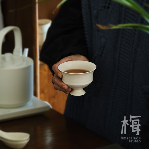 梅子全手工高脚品杯中式清雅