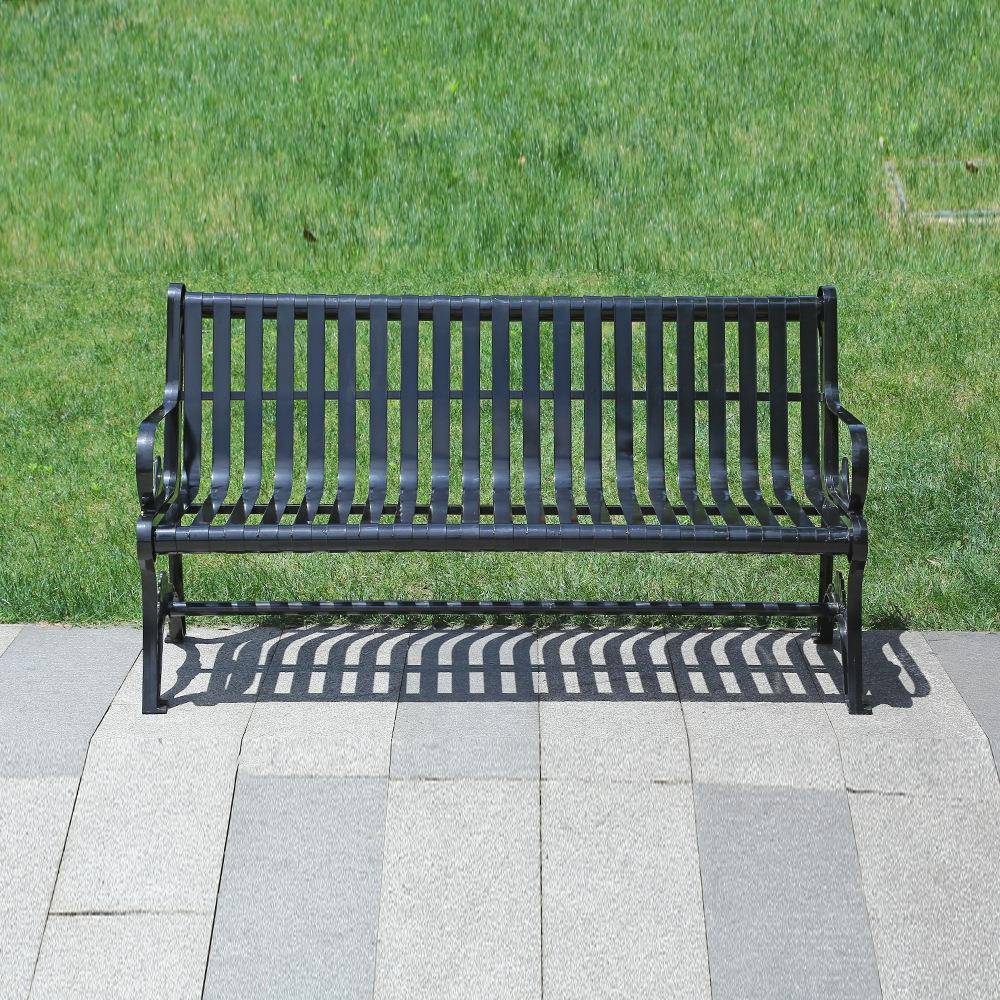 公园椅户外铁艺座椅室外小区椅子双人座椅庭院室外广场公园长凳子
