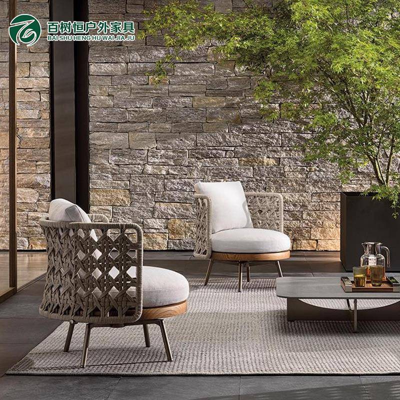 户外沙发藤编藤椅组合别墅客厅民宿阳台藤室外庭院阳光房休闲藤椅