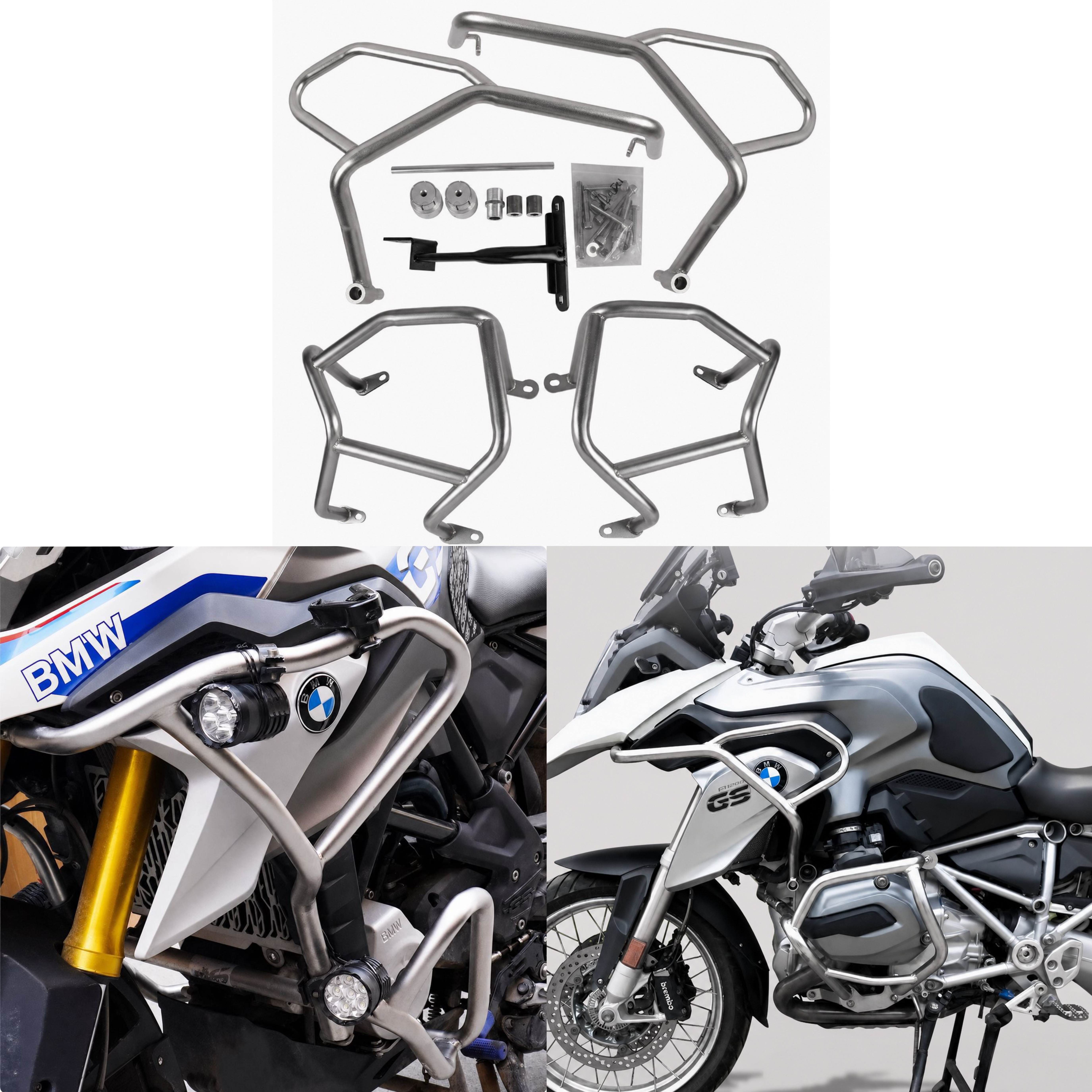 适用BMW宝马1250GS水鸟摩托车改装不锈钢护杠车身保险杠车身保护