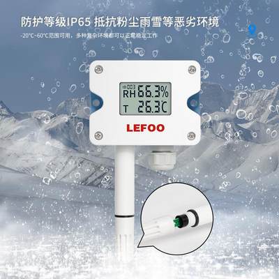 LFH10A温湿度传感变送器 小体积探头壁挂风管防水温度湿度计