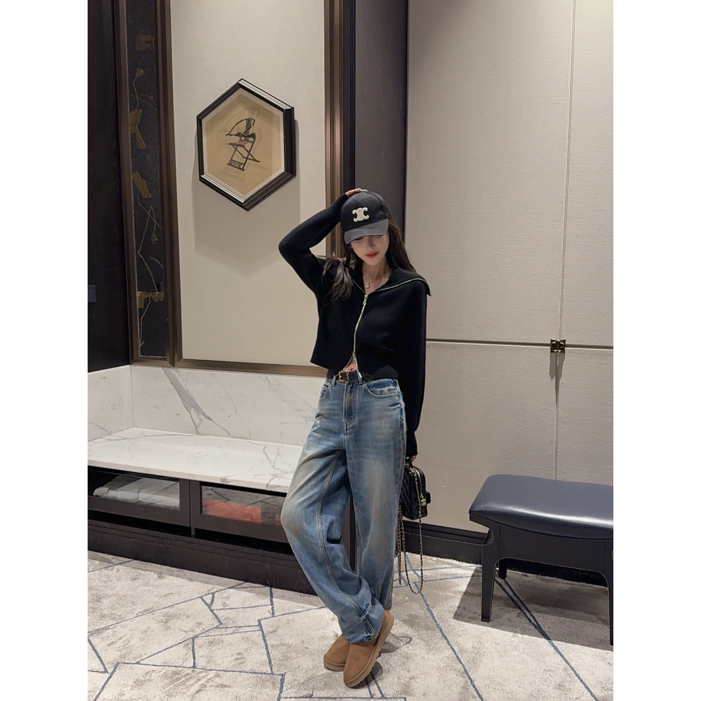 智性法则双头拉链羊绒羊毛开衫