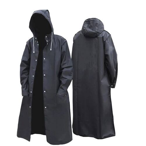 黑色连帽雨衣外套男连帽